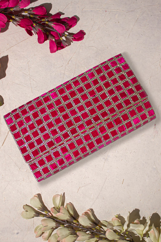 Makhmali Envelope - Pink